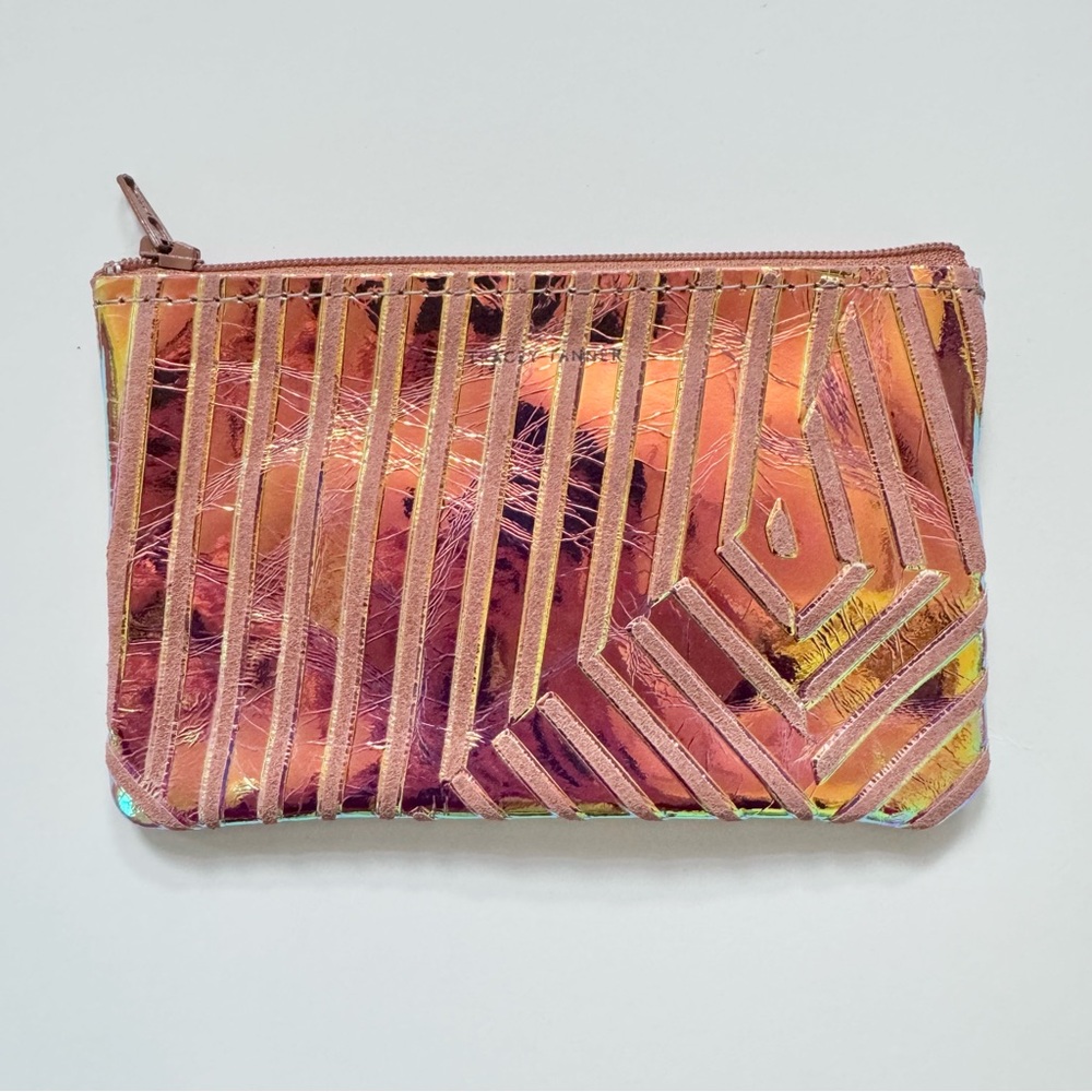Tracey Tanner Metallic Leather Small Zip Pouch
